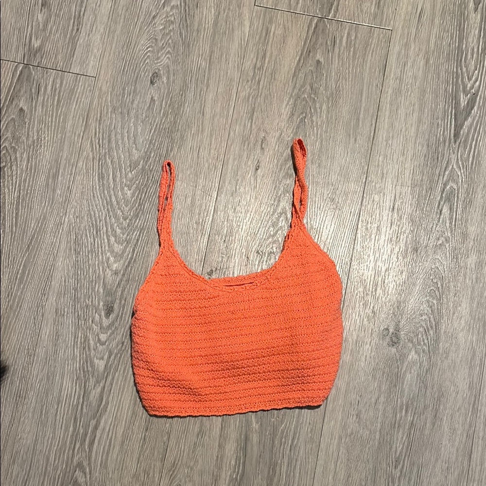 Orange Knit Women's Top